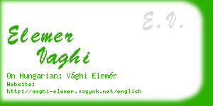 elemer vaghi business card